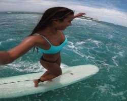 Krouse enjoys adventure sports including water ski.